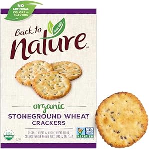 Back to Nature Cheese Flavored Crackers - Non-GMO, Made with Wheat Flour, Vegan, Delicious & Quality Snacks, Cheddalicious, 6 Ounce Back To Nature