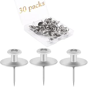 50 Pcs Push Pins for Bulletin Board, Metal Black Thumb Tacks for Picture Photo Hanging, Small Nails Flat Thumbtacks for Drywall Cork Board , Wall Tack Pins for Shadow Box Office Home Decorative Hoaisun