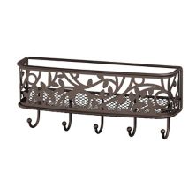 mDesign Metal Wall Mount Entryway Storage, Mail Sorter Basket MDesign