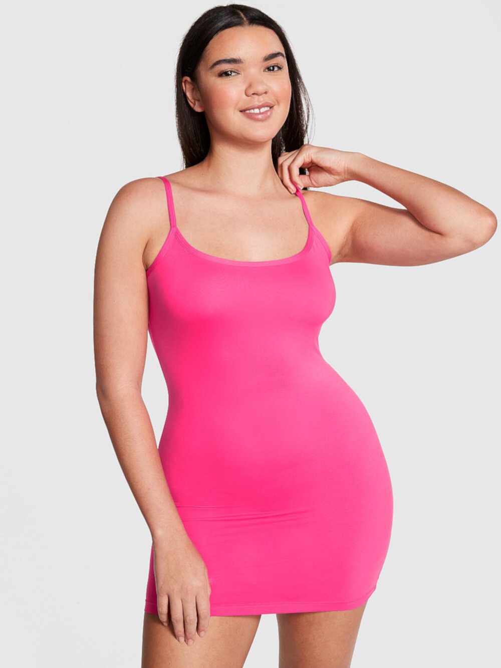 Базовое платье-комбинация стрейч Pink