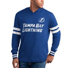 Men's Starter Blue Tampa Bay Lightning Offense Long Sleeve Hoodie T-Shirt Starter