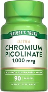 Nature's Truth Ultra Chromium Picolinate 1000mcg | 90 Tablets (Таблетки) | Vegan, Non-GMO & Gluten Free Supplement Nature's Truth