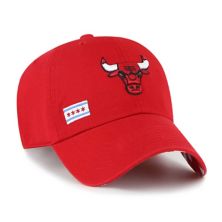 Women's '47  Red Chicago Bulls Confetti Undervisor Clean Up Adjustable Hat Unbranded
