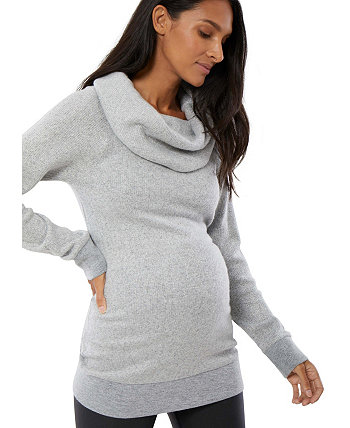 Women's Maternity Cowl Neck Tunic Sweater Ingrid + Isabel