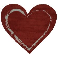 Коврики Fun Time Shape Red Heart Rug — 2 фута 11 дюймов x 3 фута 3 дюйма Fun Rugs