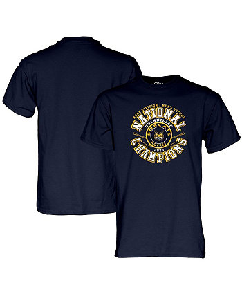 Мужская темно-синяя футболка Quinnipiac Bobcats 2023 NCAA, мужская футболка национальных чемпионов по хоккею с шайбой на верхней ступеньке Blue 84