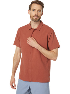 Классическая льняная рубашка с коротким рукавом RHYTHM