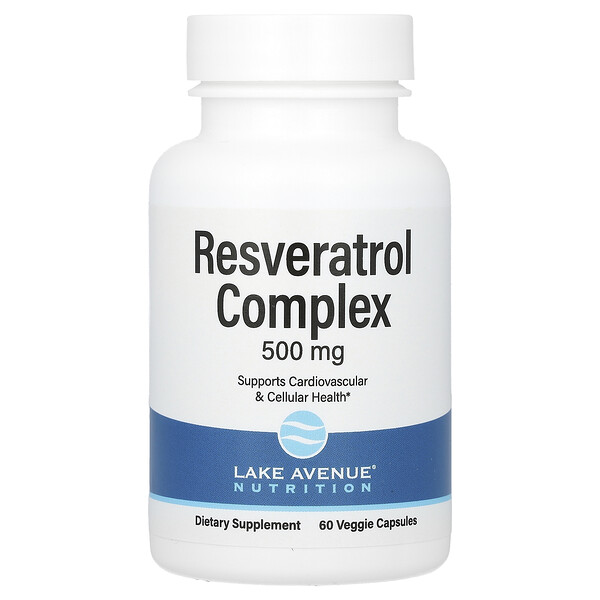 Комплекс ресвератрола, 500 мг, 60 растительных капсул Lake Avenue Nutrition