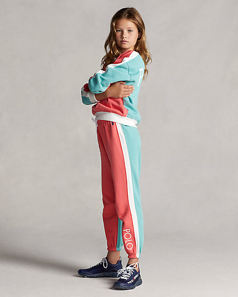 Флисовые брюки-джоггеры с цветными блоками Ralph Lauren