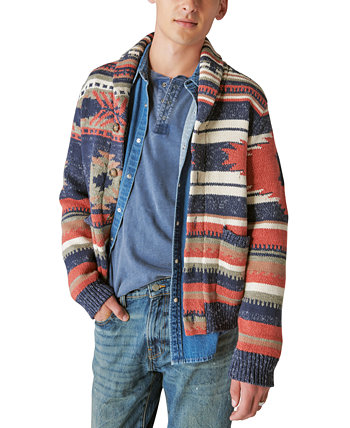 Мужской свитер-кардиган с шалью и юго-западным принтом Lucky Brand