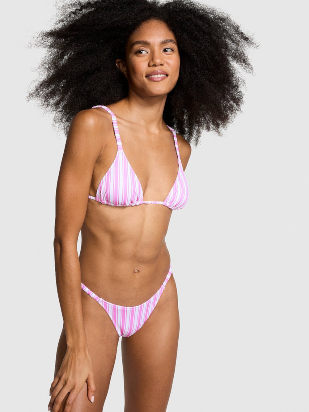 Scrunchie String Bikini Bottom Pink