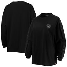 Женская черная футболка с длинным рукавом The Wild Collective Chicago Fire Tri-Blend The Wild Collective
