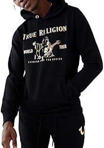 Худи True Religion с капюшоном и карманом-кенгуру из мягкого хлопка True Religion