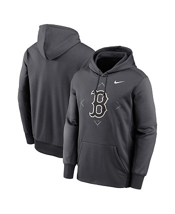 Men's Anthracite Boston Red Sox Bracket Icon Performance Pullover Hoodie Nike