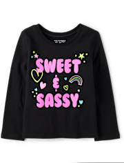 Baby And Toddler Girls Sweet Sassy Graphic Tee The Children`s Place