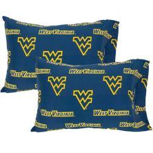 NCAA West Virginia Mountaineers Set of 2 King Pillowcases NCAA
