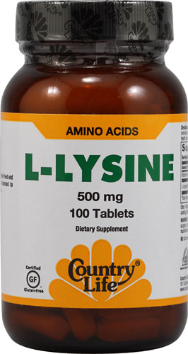 Country Life L-лизин, 500 мг, 100 таблеток Country Life
