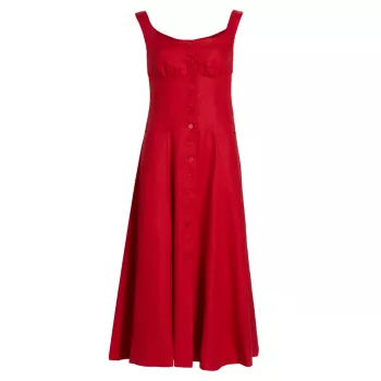 Louisa Linen Sleeveless Maxi Dress REFORMATION