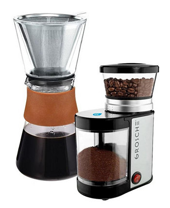 Flavor Craft Duo: Amsterdam Pour over Coffee Maker Bremen Burr Grinder Grosche