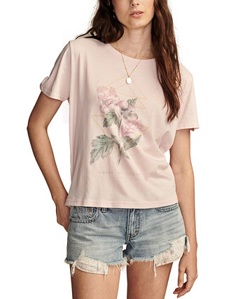 Женская футболка с плетеной спиной и цветочным принтом Lucky Brand