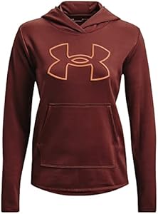 Under Armour Women's Fashion Big Logo Hoodie (Small, Cinna Red / Panic Orange-688) Under Armour