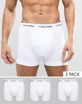 Комплект из трех плавок из хлопка Calvin Klein белого цвета Calvin Klein