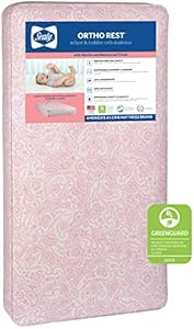 Sealy Baby Ortho Rest Extra Firm Waterproof Baby Crib Mattress & Toddler Bed Mattress, 150 Premium Coils, Orthopedic Airy Comfort, GREENGUARD Air Quality Certified - Made in USA, 52"X28" SEALY BABY