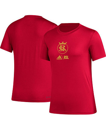 Красная женская футболка Real Salt Lake AEROREADY Club Icon Adidas
