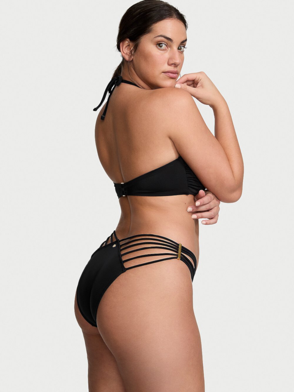 New Style! VS Archives Swim Strappy Hardware Brazilian Bikini Bottom Victoria's Secret Swim