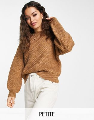 Only Petite chunky knit sweater in camel Only Petite