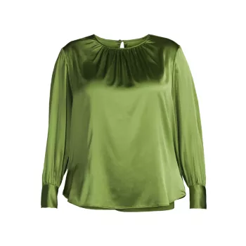 Шелковая плиссированная блузка Mimosa Gabriella Rossetti