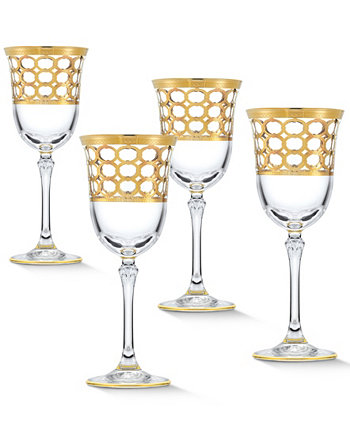 Набор из 4 предметов Infinity Gold Ring Бокалы для белого вина Lorpen