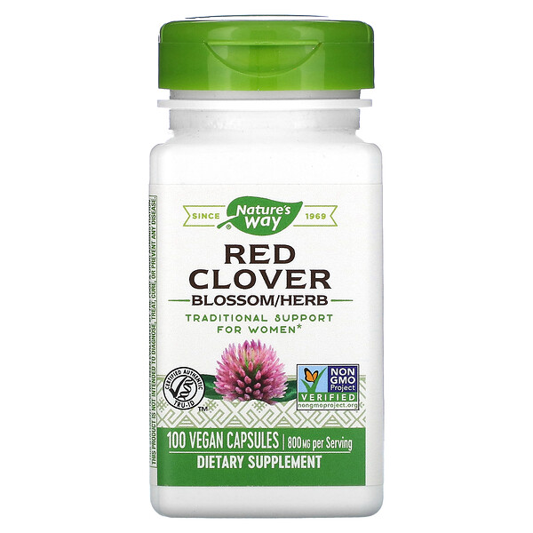 Красный клевер - 800 мг - 100 веганских капсул - Nature's Way Nature's Way