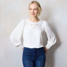 Блуза Petite LC Lauren Conrad с длинными пышными рукавами и поповером LC Lauren Conrad