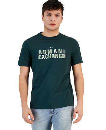 Мужская футболка с круглым вырезом и короткими рукавами с логотипом Bar Armani