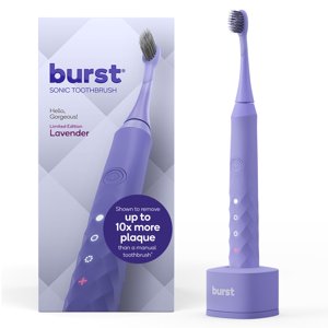 Burst Sonic Electric Toothbrush for Adults, 3 Modes, Soft Bristles, Lavender, 1 Count Burst