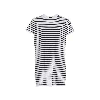 Stripe Cotton T-Shirt Dress ATM Anthony Thomas Melillo