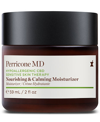 Hypoallergenic CBD Sensitive Skin Therapy Питательный и успокаивающий увлажняющий крем, 2 унции. Perricone MD