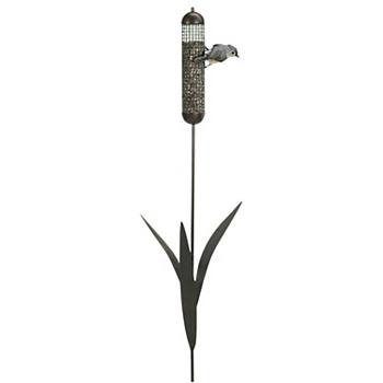 Woodlink 36 Inch Tall Portable Cattail Stake Bird Feeder with Metal Mesh Cage Woodlink