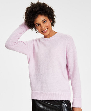 Женский свитер нечеткой вязки с круглым вырезом, созданный для Macy's Bar III