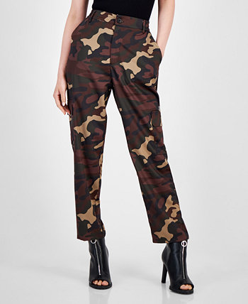 Женские атласные брюки-карго с камуфляжным принтом, созданные для Macy's Bar III