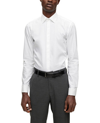 Men's Easy-Iron Stretch Cotton Slim-Fit Dress Shirt BOSS