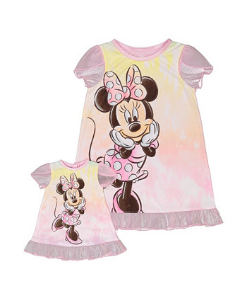 Ночная рубашка с Минни Маус для девочек и мини-ночная рубашка для кукол, упаковка из 2 шт. AME