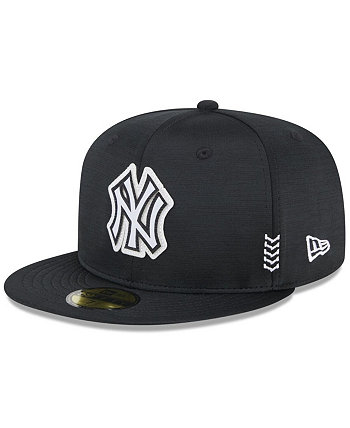 Мужская черная приталенная кепка New York Yankees 2024 Clubhouse 59FIFTY New Era