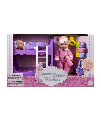 Комплект двухъярусной кровати Sweet Dream Twins, 11 предметов Playtime Toys