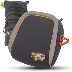 bubblebum Inflatable Backless Booster Car Seat, Portable Travel Booster Seat, Booster Seats for Cars 40-100 lbs, Kids & Child 4-10 years old - Black BubbleBum