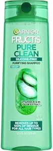 Garnier Fructis Pure Clean Purifying Shampoo, Silicone-Free, 12.5 Fl Oz, 1 Count (Packaging May Vary) Garnier