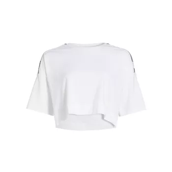 Mos Under Donna-Velmar Cropped T-Shirt Moschino