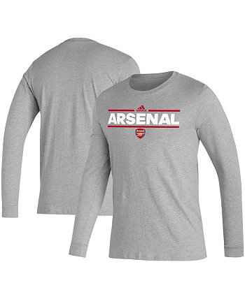 Мужская футболка с длинным рукавом Heather Grey Arsenal AEROREADY Dassler Adidas
