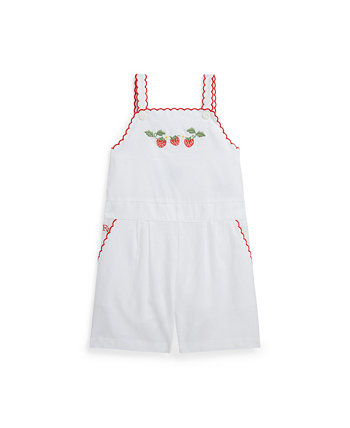 Toddler and Little Girls Strawberry Sleeveless Romper Ralph Lauren